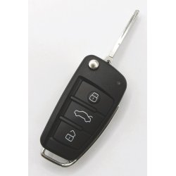 Audi fold-ud nglehus 3 knaps (bagklap symbol i midten) u/batteriholder