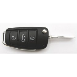 Audi fold-ud nglehus 3 knaps (bagklap symbol i midten) u/batteriholder