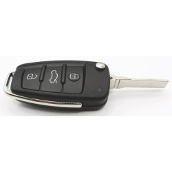 Audi fold-ud nglehus 3 knaps (bagklap symbol i midten) u/batteriholder