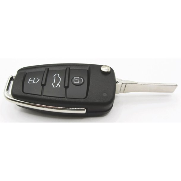 Audi fold-ud nglehus 3 knaps (bagklap symbol i midten) u/batteriholder