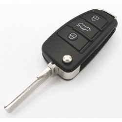 Audi fold-ud nglehus 3 knaps (bagklap symbol i midten) u/batteriholder