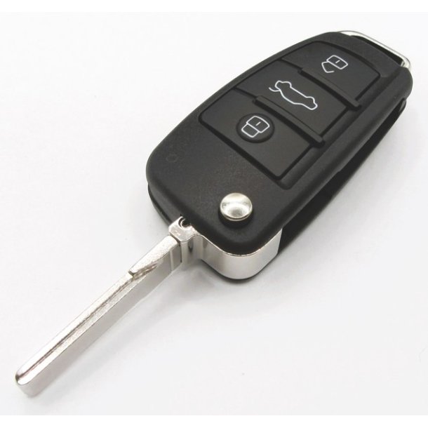 Audi fold-ud nglehus 3 knaps (bagklap symbol i midten) u/batteriholder