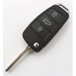 Audi fold-ud nglehus 3 knaps (bagklap symbol i midten) u/batteriholder