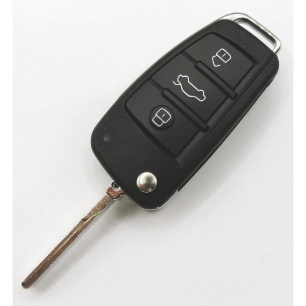 Audi fold-ud nglehus 3 knaps (bagklap symbol i midten) u/batteriholder