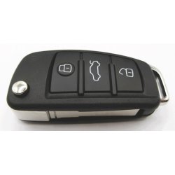 Audi fold-ud nglehus 3 knaps (bagklap symbol i midten) u/batteriholder