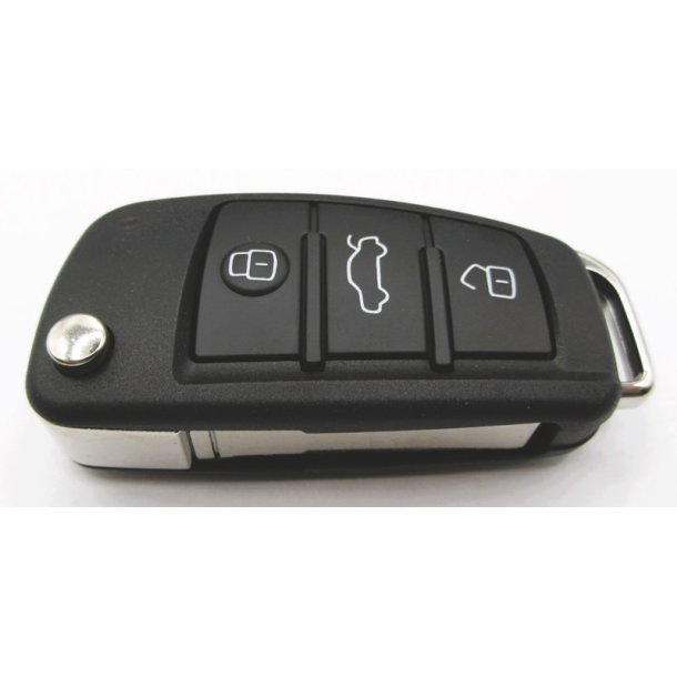 Audi fold-ud nglehus 3 knaps (bagklap symbol i midten) u/batteriholder