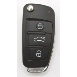 Audi fold-ud nglehus 3 knaps (bagklap symbol i midten) u/batteriholder