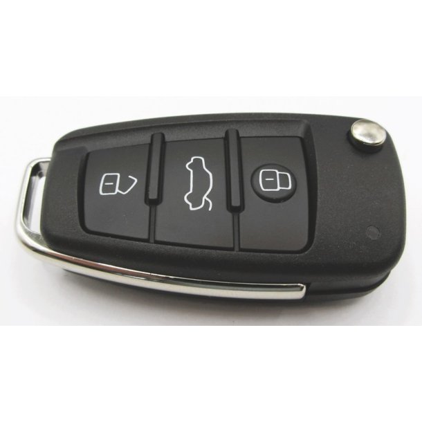 Audi fold-ud nglehus 3 knaps (bagklap symbol i midten) u/batteriholder