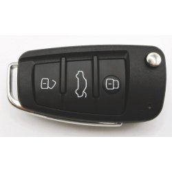 Audi fold-ud nglehus 3 knaps (bagklap symbol i midten) u/batteriholder