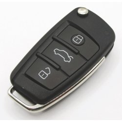 Audi fold-ud nglehus 3 knaps (bagklap symbol i midten) u/batteriholder