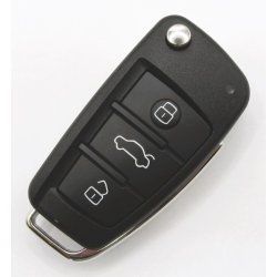 Audi fold-ud nglehus 3 knaps (bagklap symbol i midten) u/batteriholder