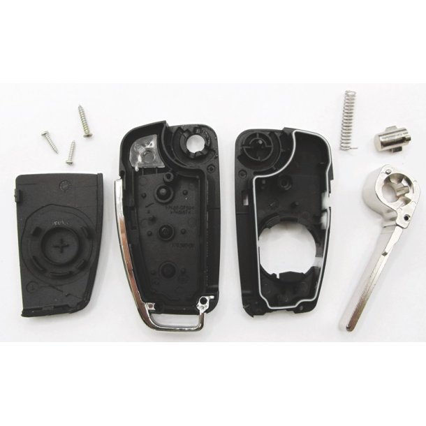 Audi fold-ud nglehus 3 knaps (bagklap symbol i midten) u/batteriholder