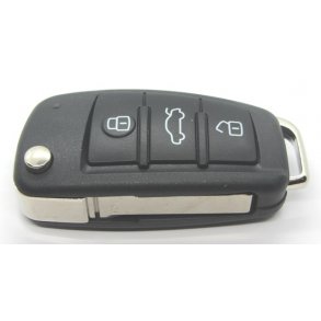 Audi fold-ud nglehus 3 knaps (bagklap symbol i midten) m/batteriholder