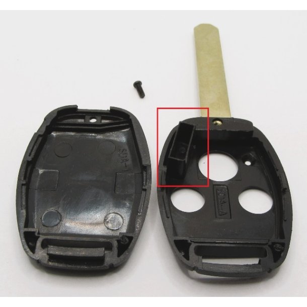 Honda n�glehus 3 knaps med fast klinge og transponder holder.
