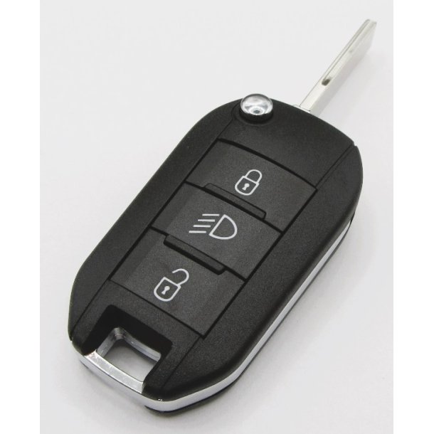 Citron fold-ud nglehus 3 knaps med ngle klinge HU83 med rille i siden (lygte symbol i midten)