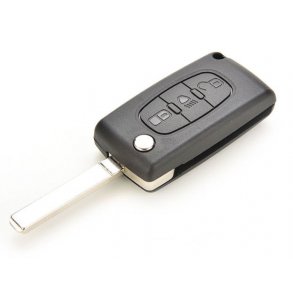 Citron fold-ud nglehus 3 knaps (lygte symbol i midten) u/batteriholder