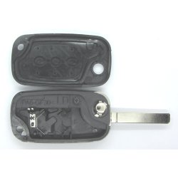 Mercedes fold-ud n�glehus 3 knaps m/batteriholder