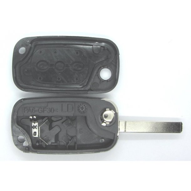 Mercedes fold-ud n�glehus 3 knaps m/batteriholder